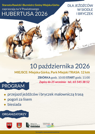 Po raz pierwszy w Miejskiej Górce – V Powiatowy Hubertus 2026